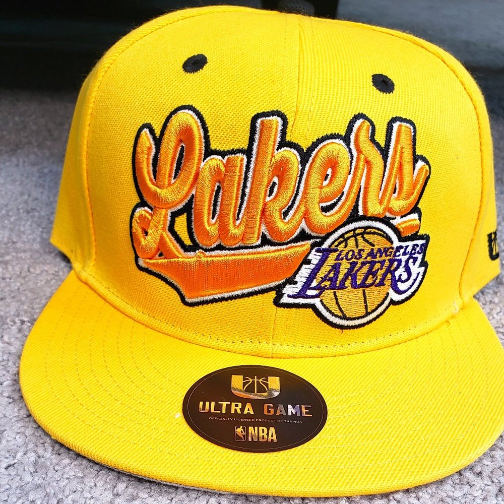 NWT Los Angeles Lakers Ultra Game NBA Snapback Hat Yellow Style #: VGMC056F